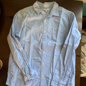 Uniqlo Boys Light Blue Basic Button Down Shirt Size 12